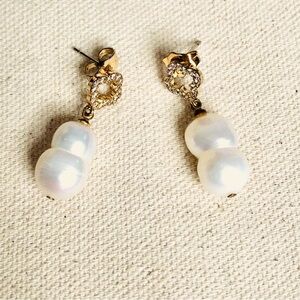 Authentic Freshwater Clover Earrings